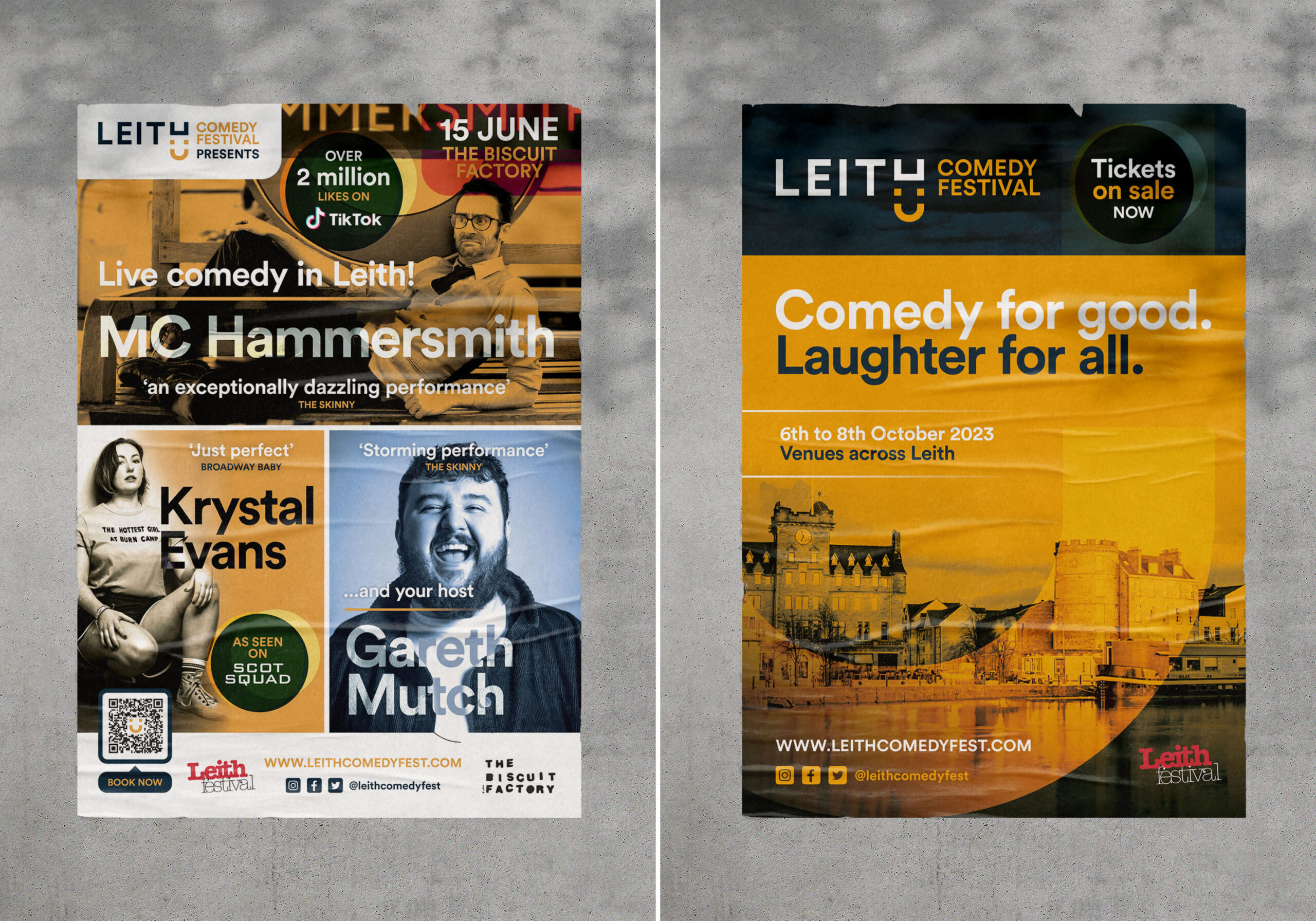 Leith Comedy Festival brand posters